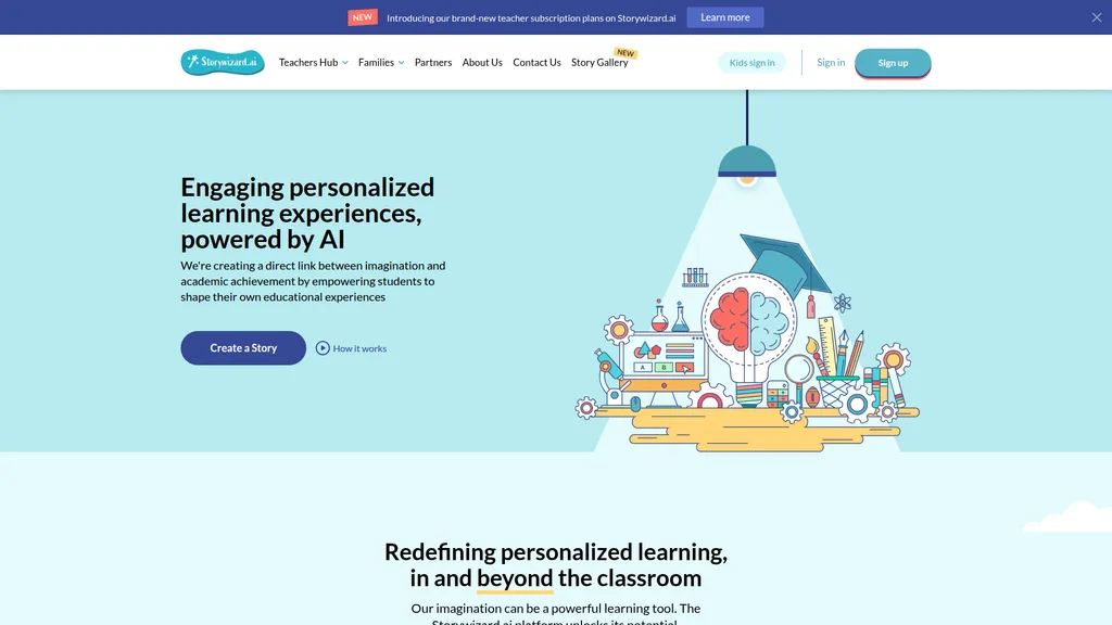 Storywizard.ai homepage