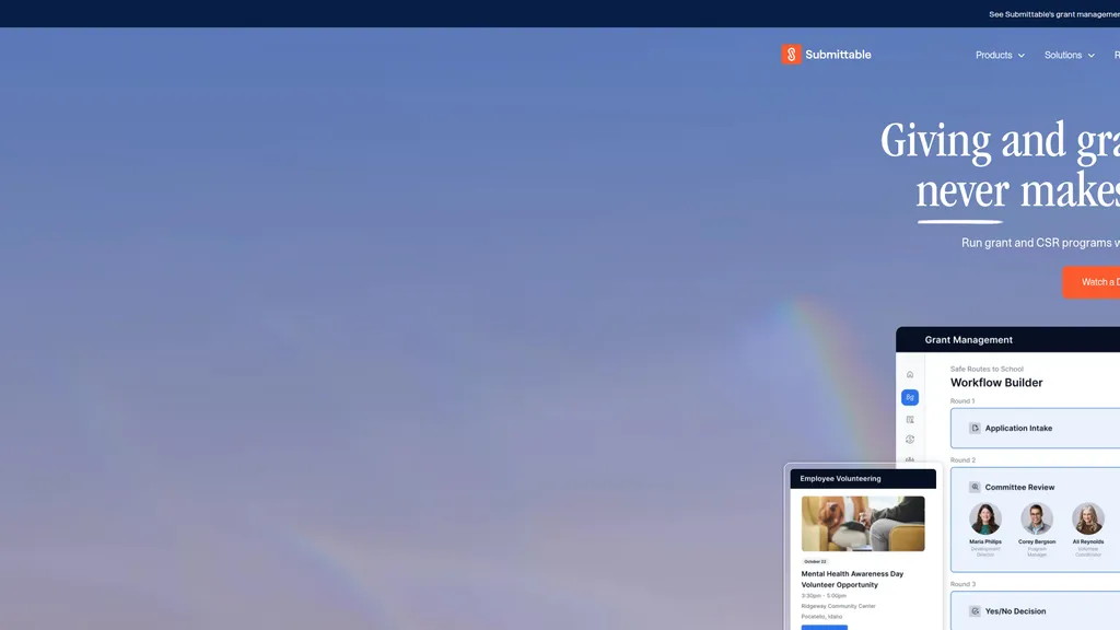 Submittable homepage