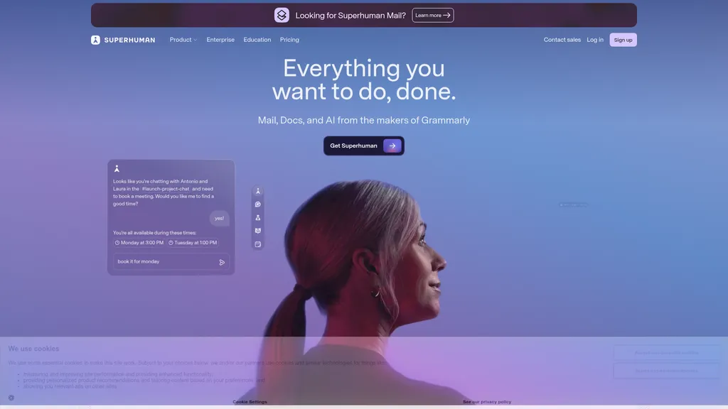 Superhuman homepage