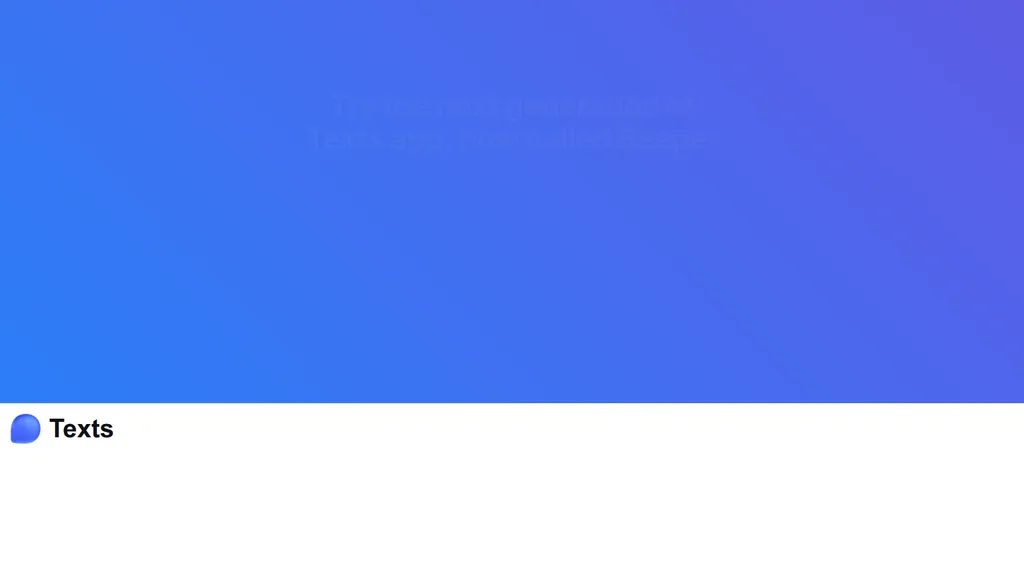 Texts homepage