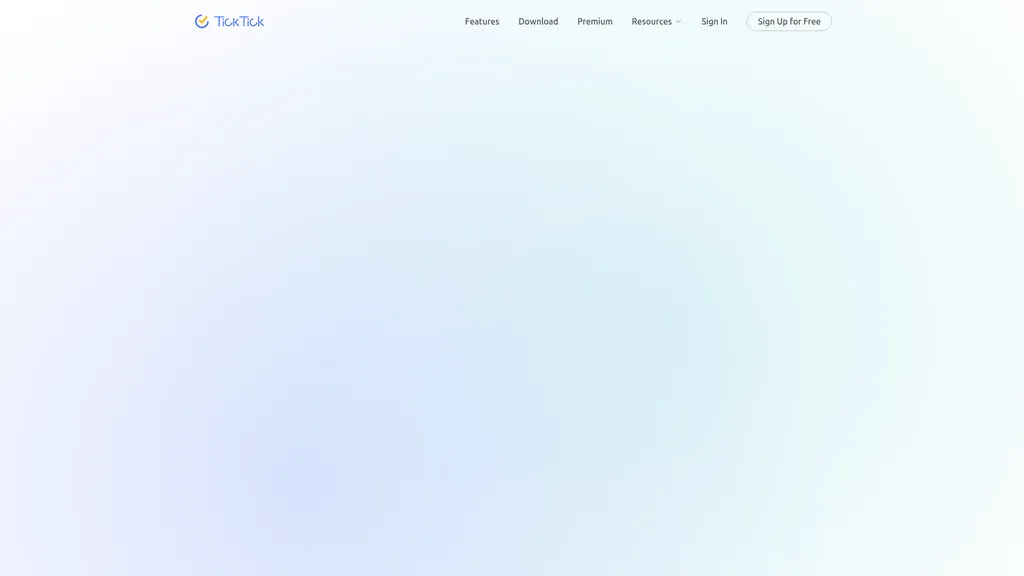 TickTick homepage