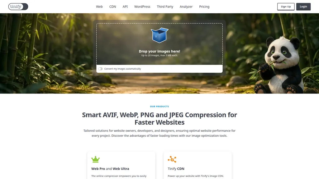 TinyPNG homepage
