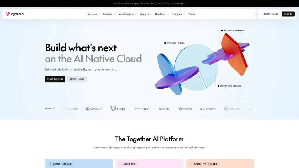 Together AI homepage