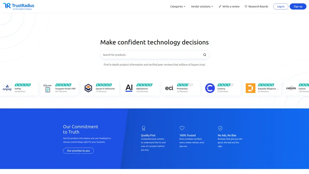 TrustRadius homepage