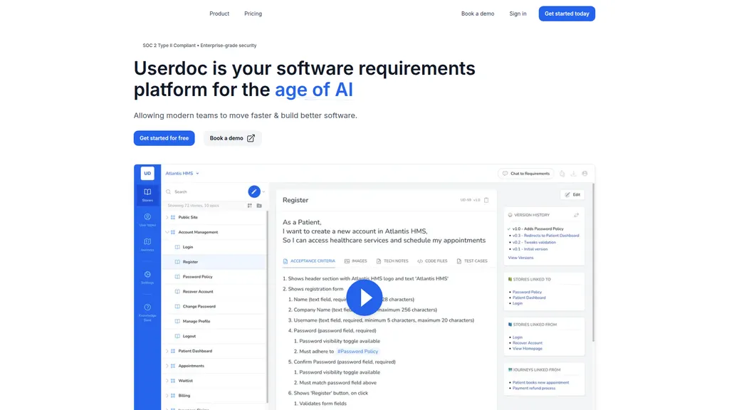Userdoc homepage
