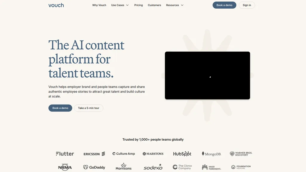 Vouch homepage