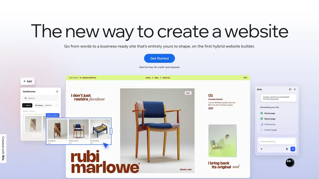 Wix homepage