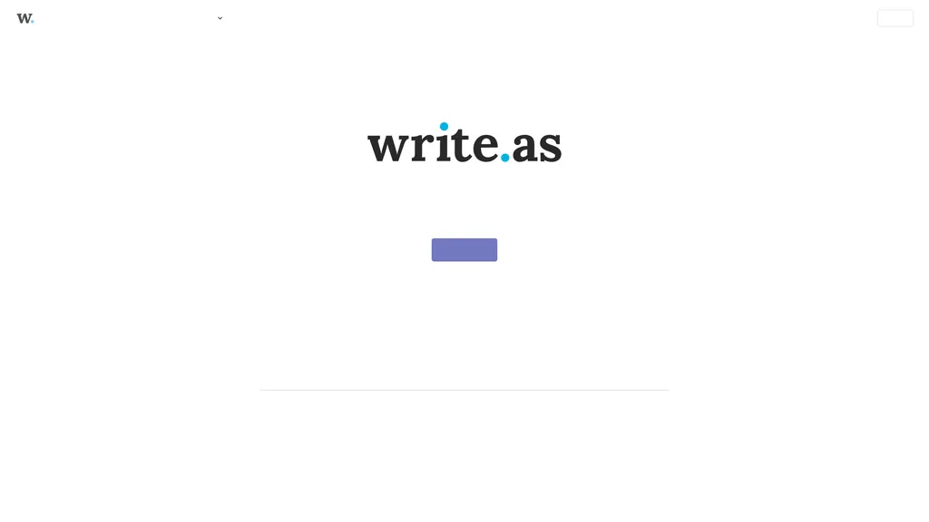 Write.as homepage