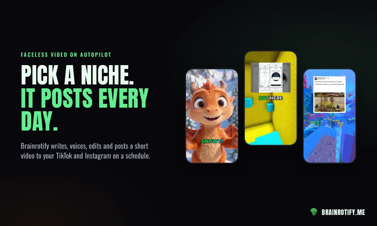 Brainrotify screenshot 1: Automatic Shorts Generator & Poster