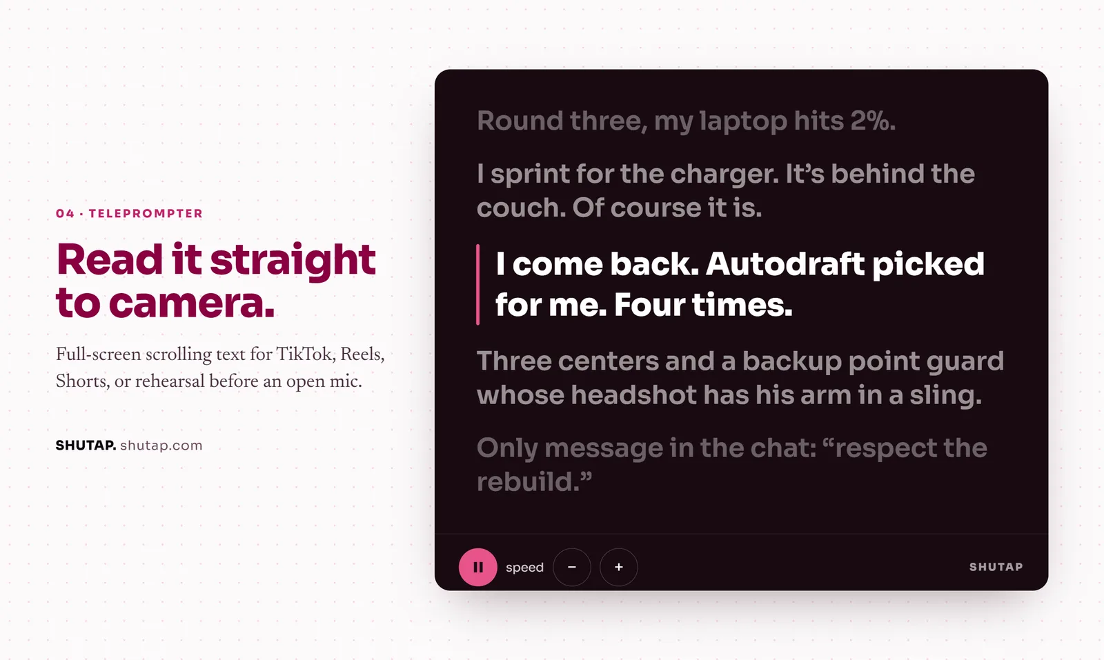 Shutap screenshot 4: AI Joke Generator for Creators