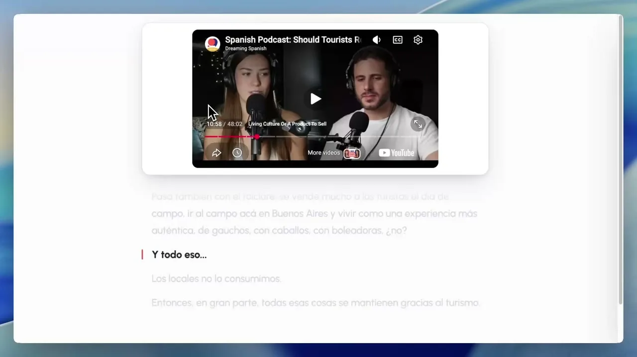 Parlune screenshot 2: Language Learning From YouTube Videos