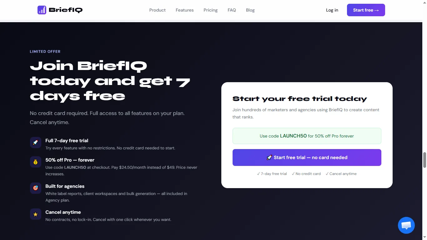 BriefIQ screenshot 2: SEO Brief Generator for Agencies