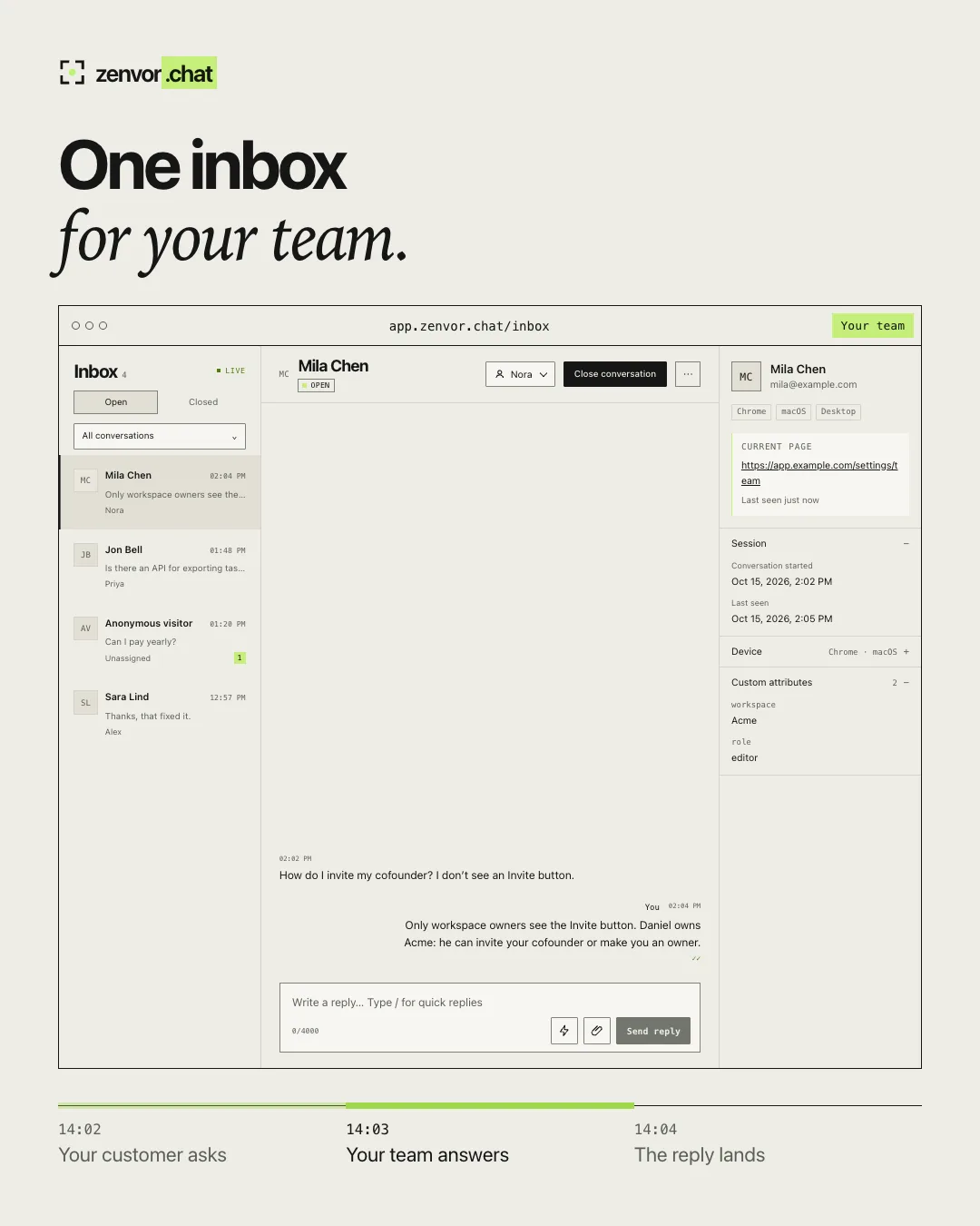 zenvor.chat screenshot 2: Live Support Chat