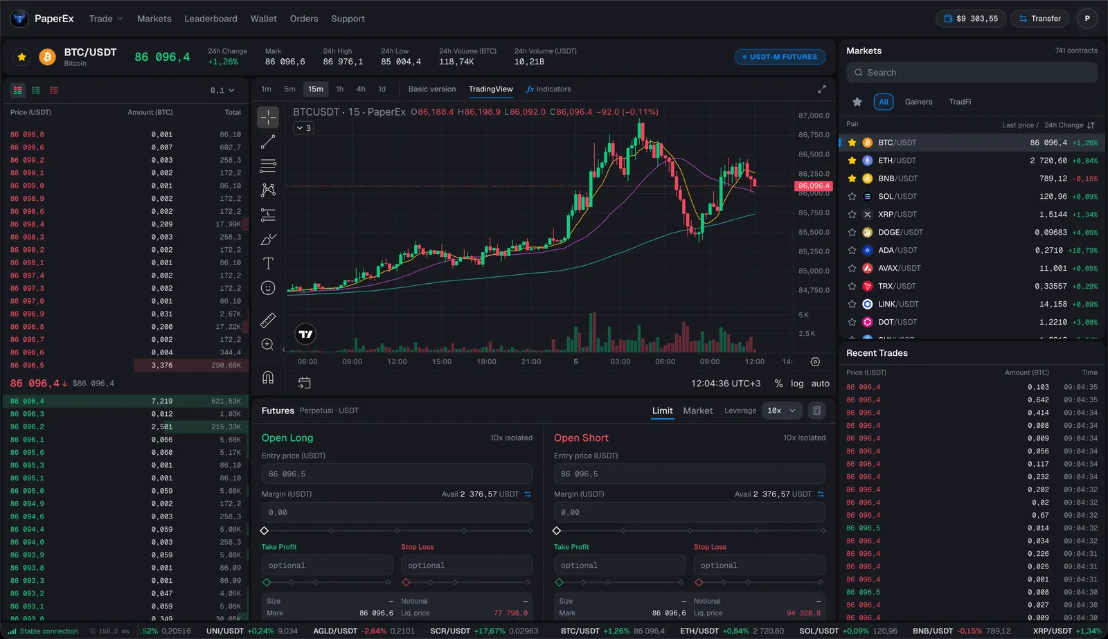 PaperEx screenshot 2: Crypto Paper Trading Simulator