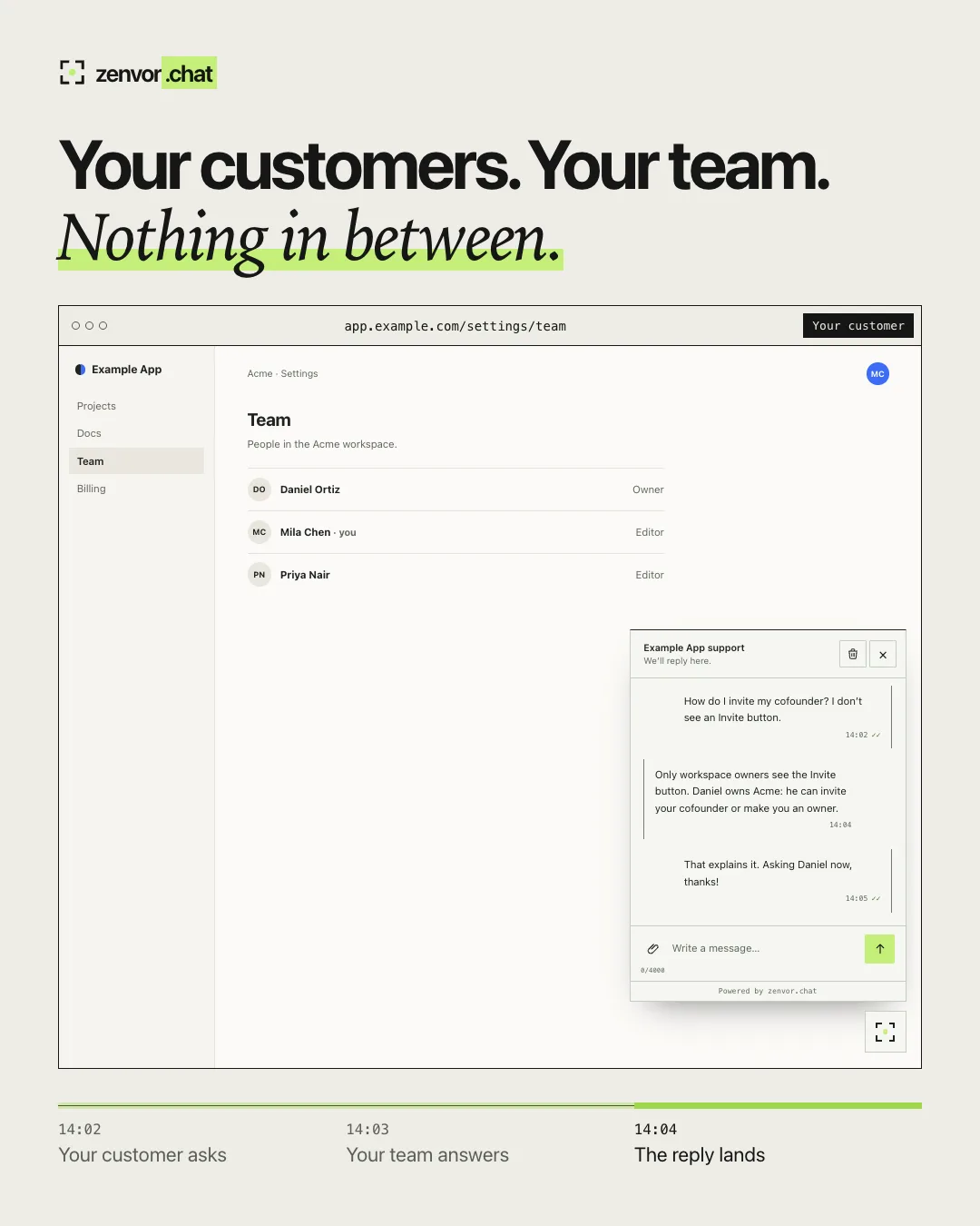 zenvor.chat screenshot 3: Live Support Chat