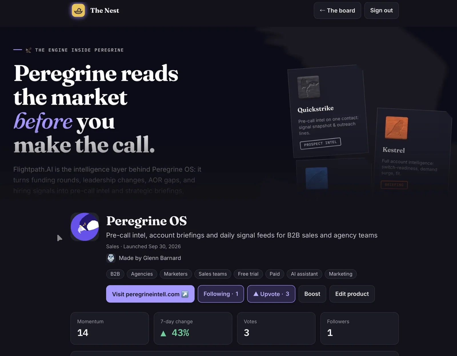 The Nest screenshot 4: Product Launch Tracking Platform