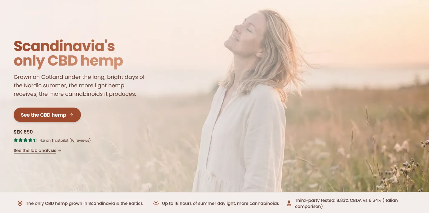 Helsama screenshot 2: Premium Swedish CBD Products