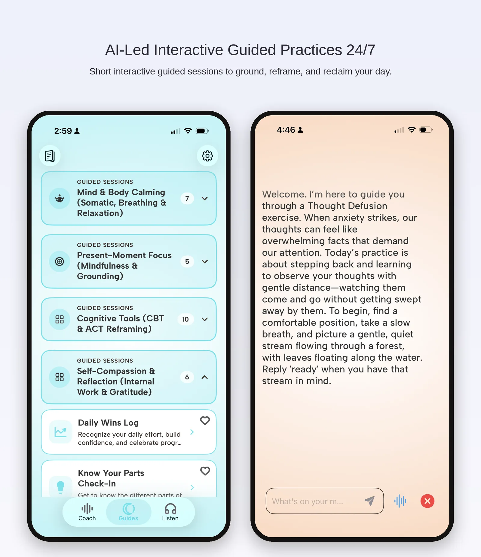 Skyler Health screenshot 2: Unlimited AI Coaching Through Voice and Chat