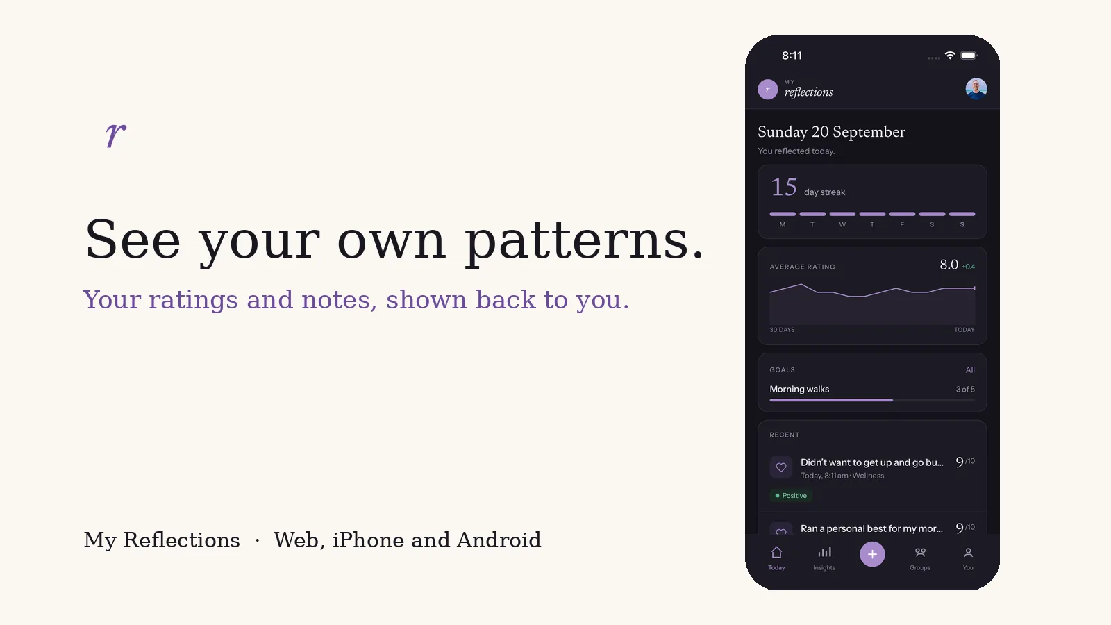 My Reflections screenshot 4: Daily Reflection and Journaling App