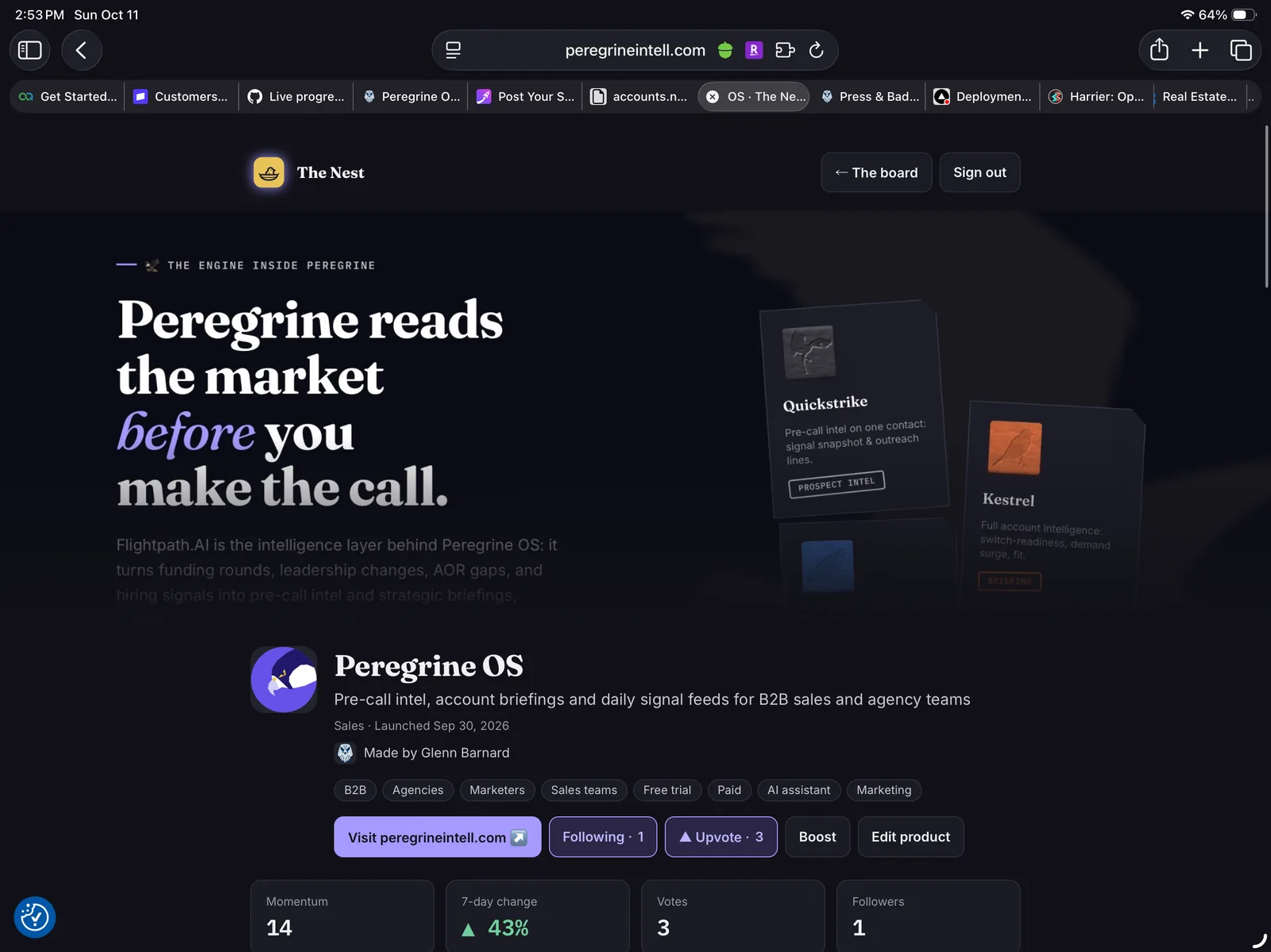 The Nest screenshot 3: Product Launch Tracking Platform