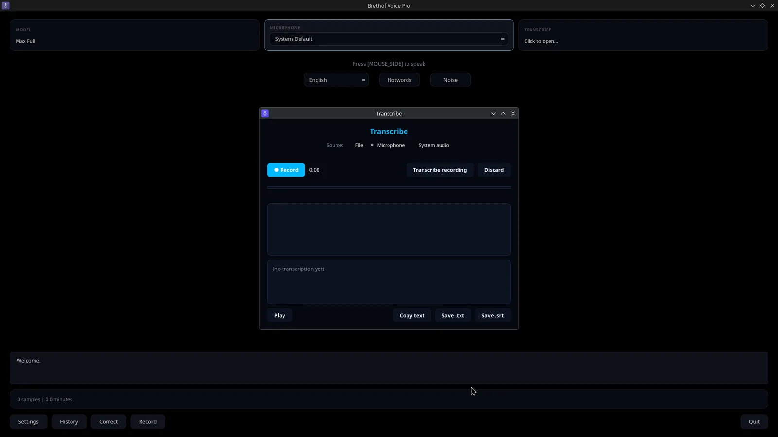 Brethof Voice Pro screenshot 4: Offline Voice to Text Software