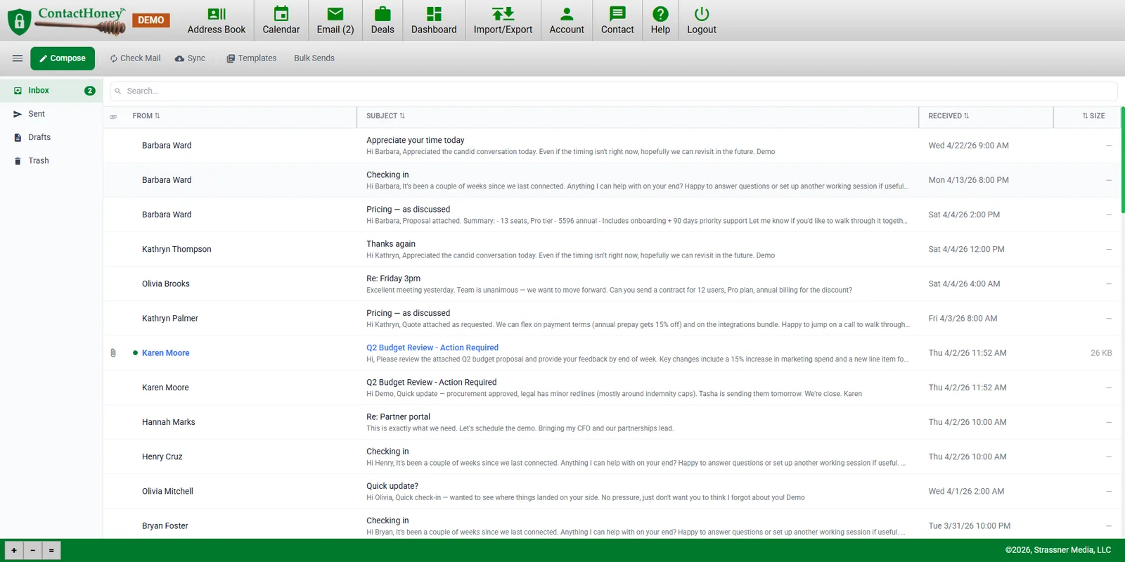 ContactHoney CRM for Small Businesses screenshot 2: Flat Rate CRM for Small Businesses