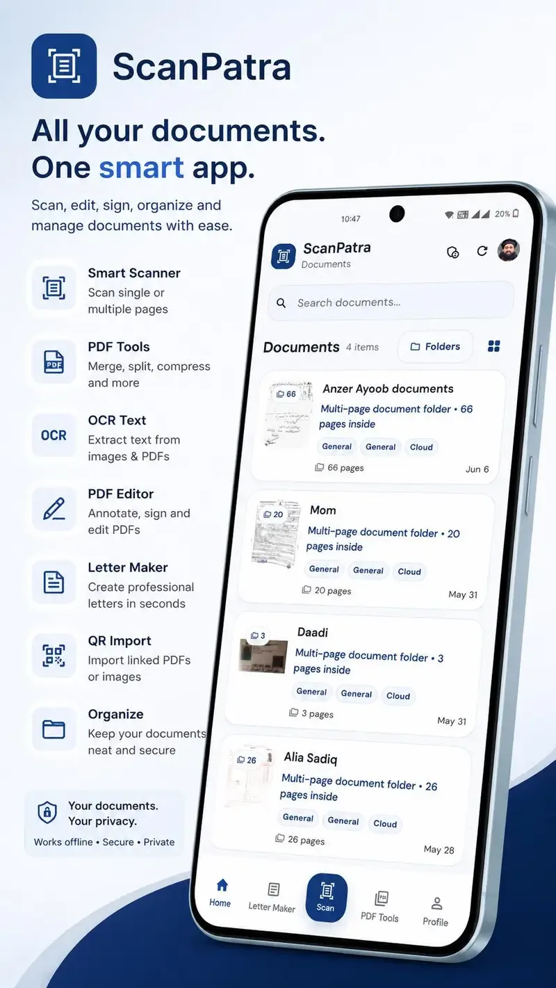 ScanPatra screenshot 4: Offline Document Scanning App