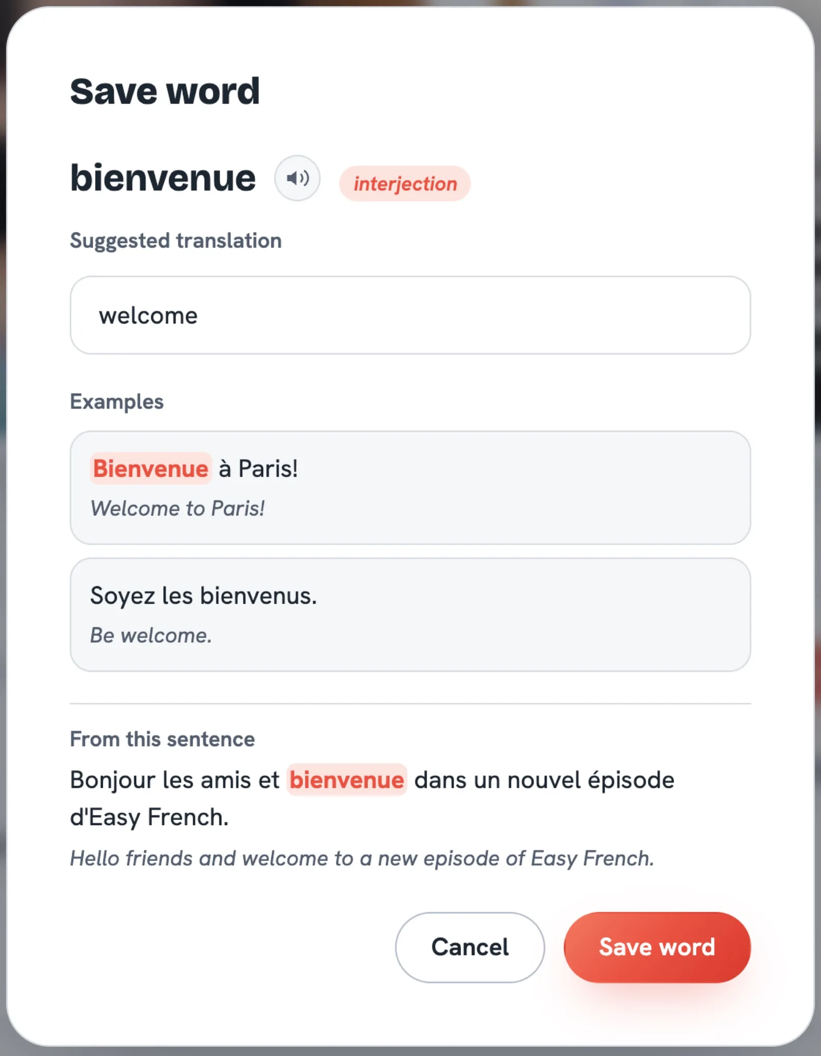 Parlune screenshot 3: Language Learning From YouTube Videos