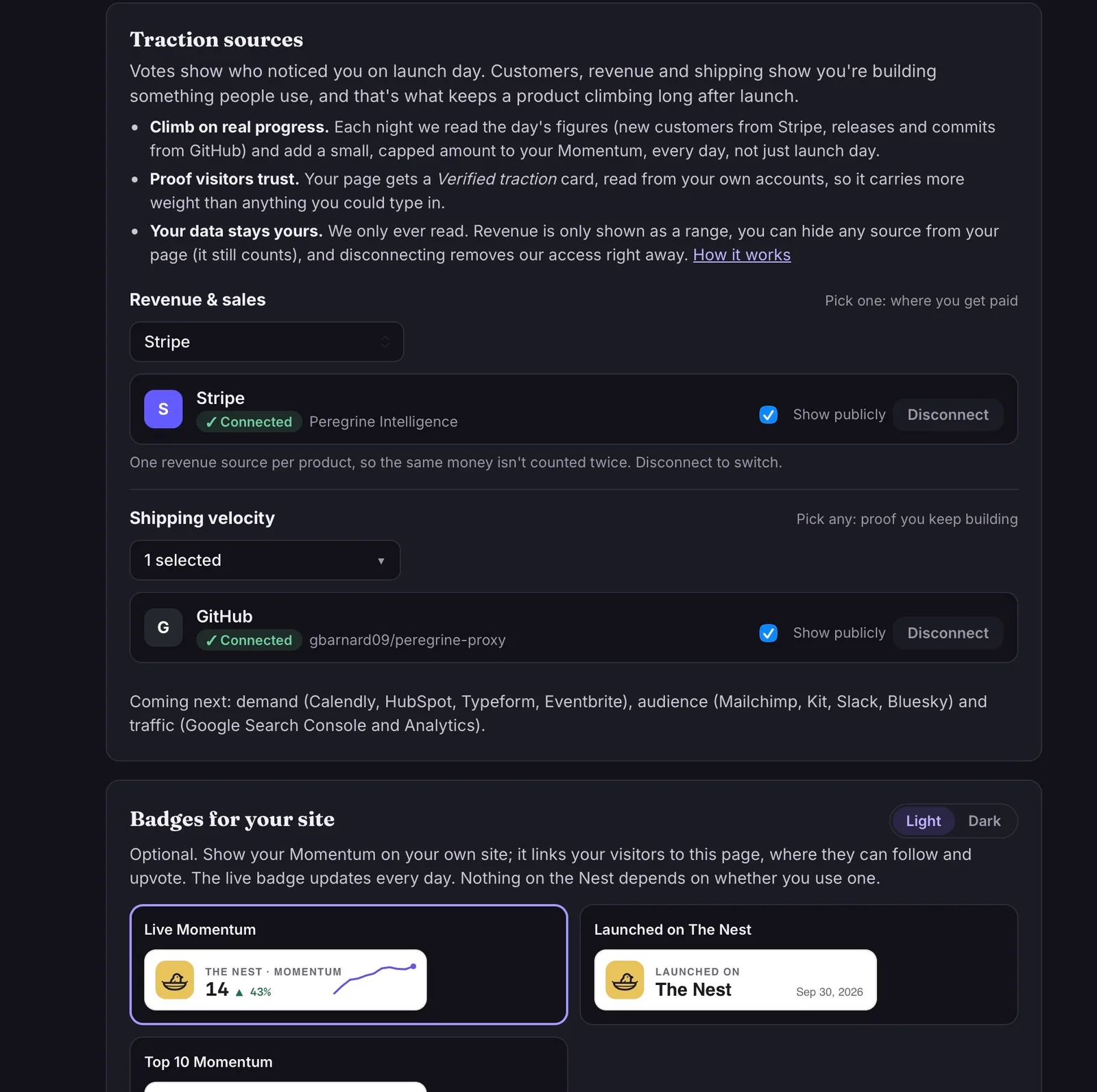 The Nest screenshot 2: Product Launch Tracking Platform