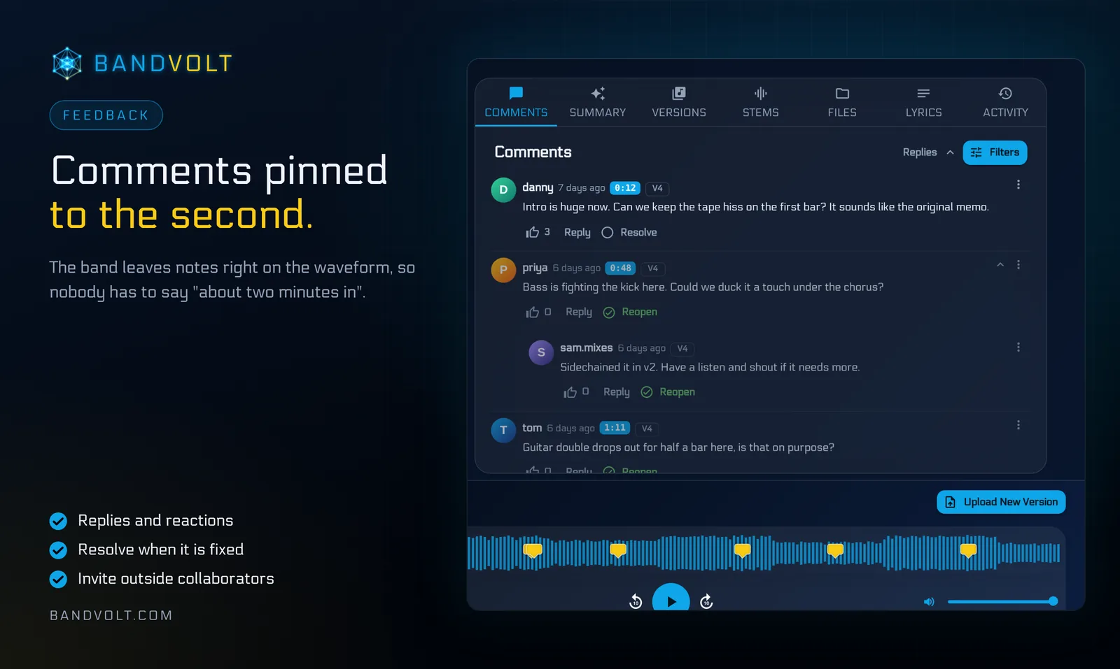 BandVolt screenshot 3: Music Collaboration and Band Management