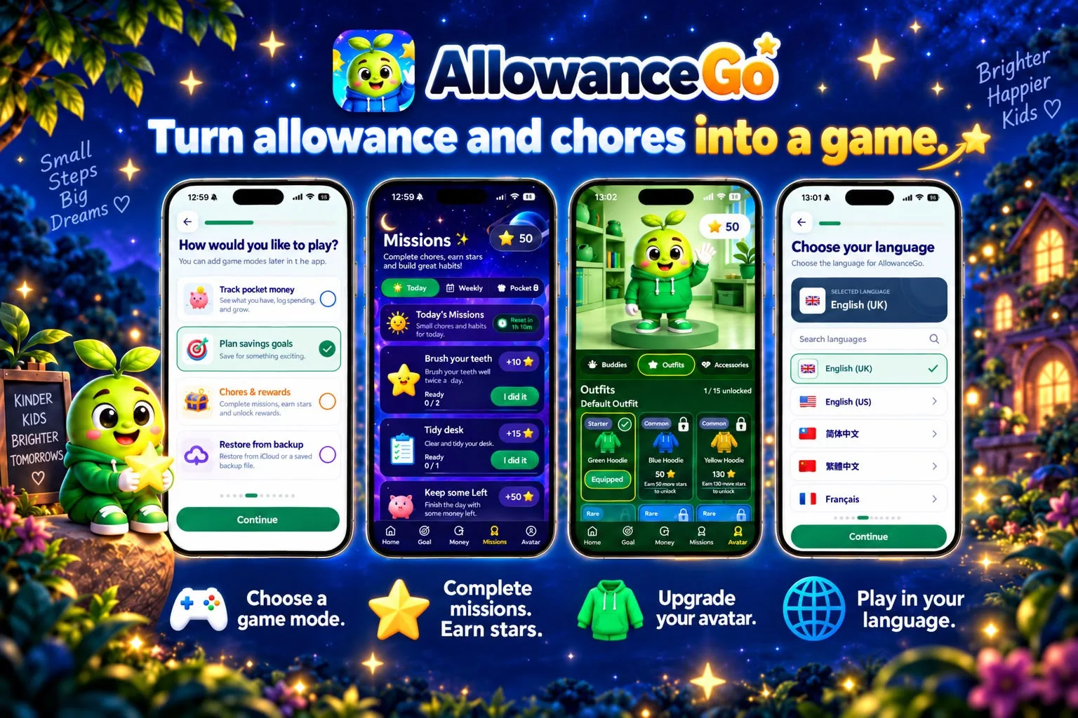 AllowanceGo screenshot 1: Pocket Money & Chores App for Kids