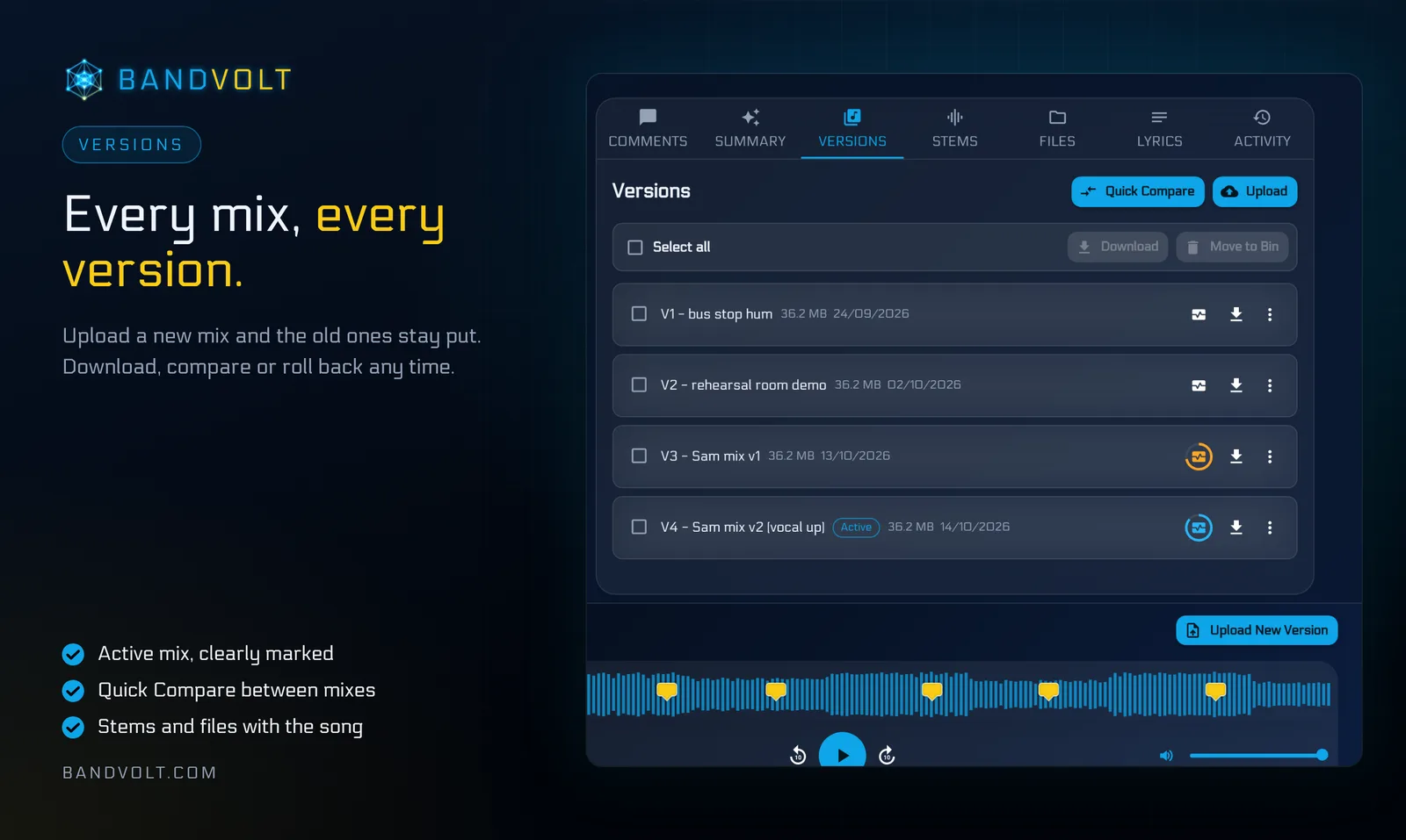 BandVolt screenshot 2: Music Collaboration and Band Management