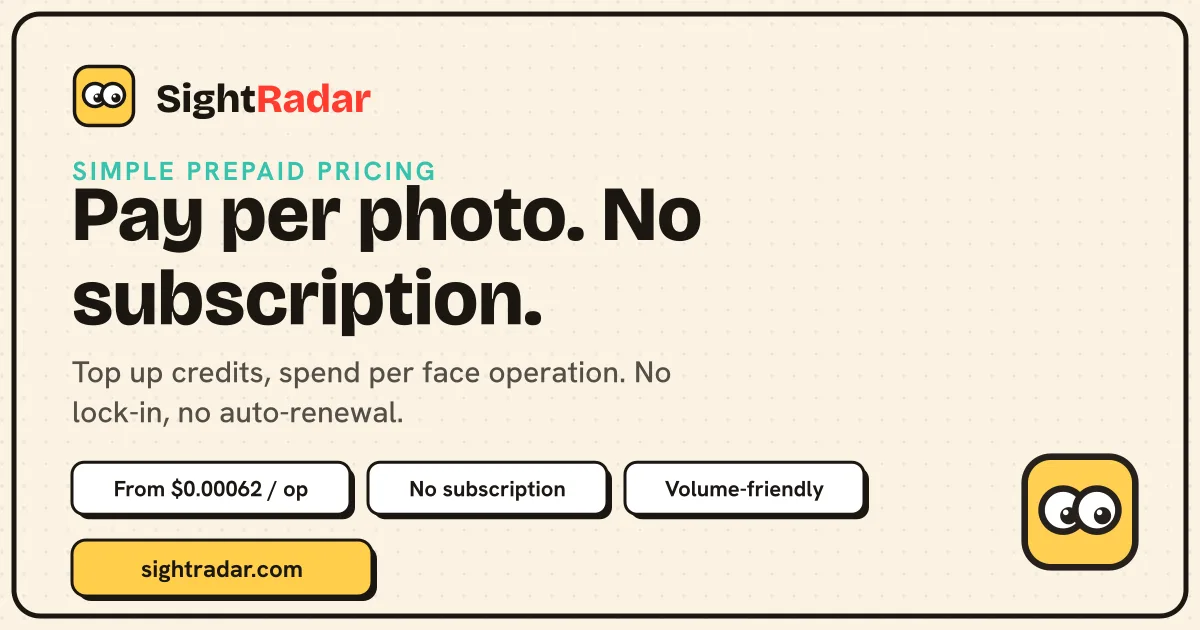 SightRadar screenshot 4: Face Recognition API