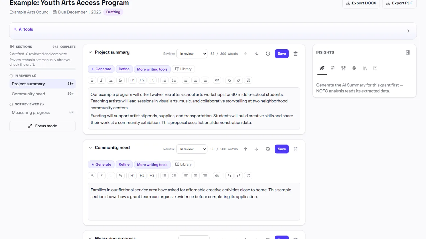 GrantCue screenshot 3: Grant Management Software