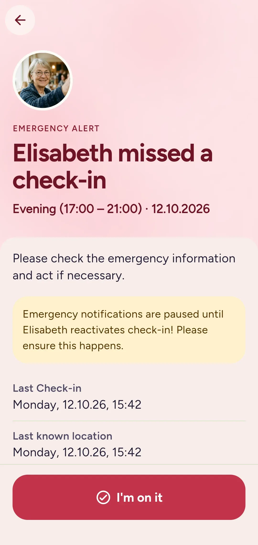 Alma Safety Check-In screenshot 2: Daily Safety Check-In App
