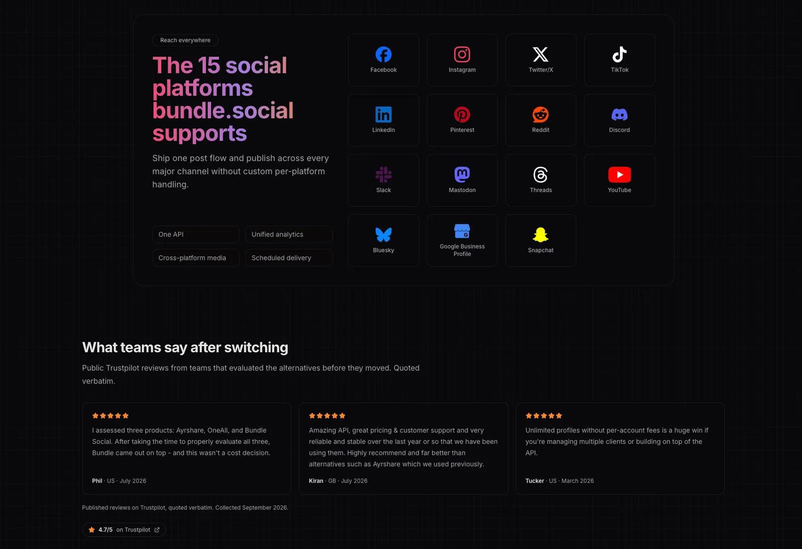 bundle.social screenshot 2: Social Media API with No Account Limits