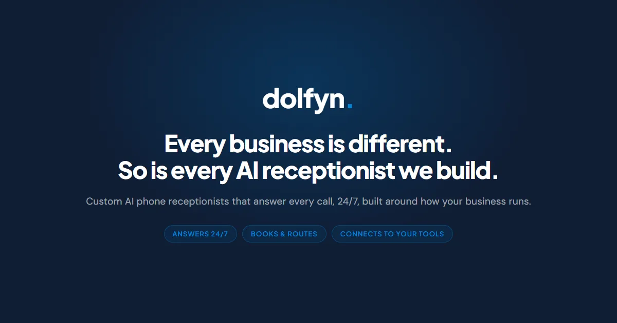 dolfyn screenshot 2: Custom AI Receptionists Built Around You