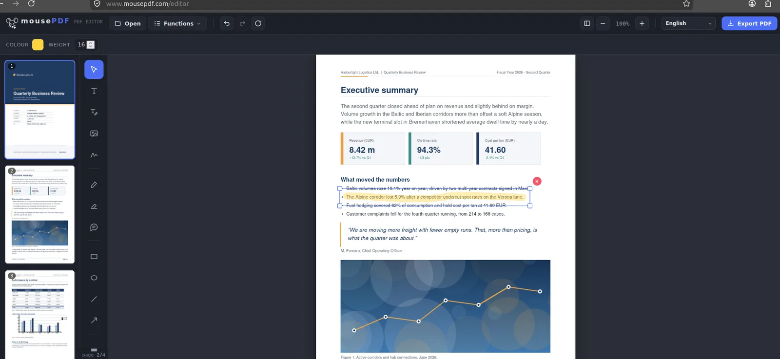 mousePDF screenshot 4: Free Browser Based PDF Editor
