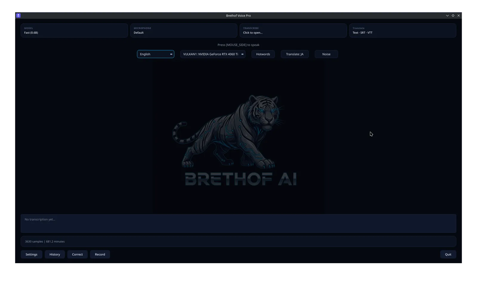 Brethof Voice Pro screenshot 2: Offline Voice to Text Software