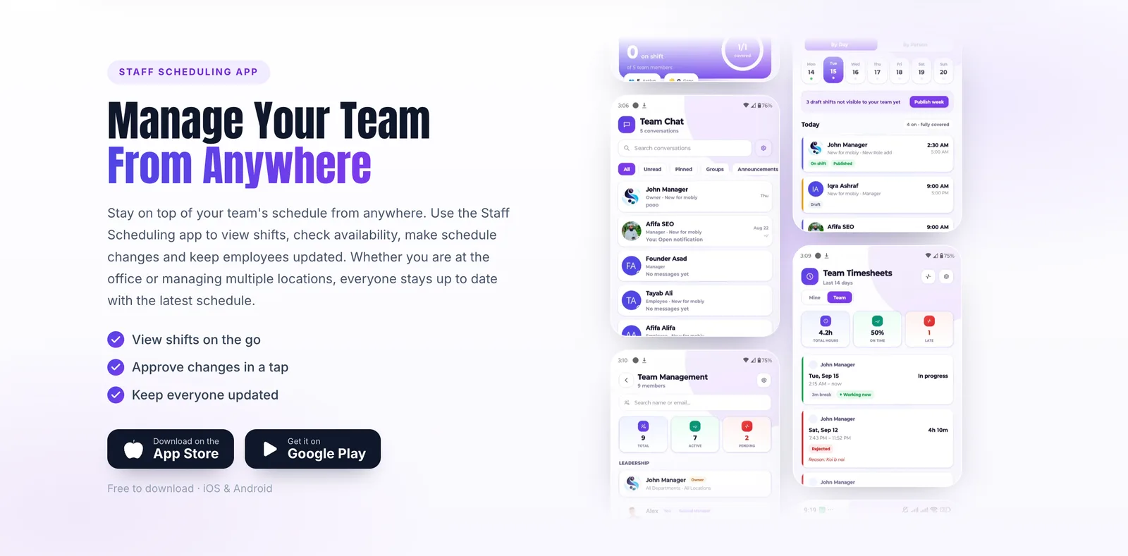 Staff Scheduling screenshot 3: Employee Scheduling Software