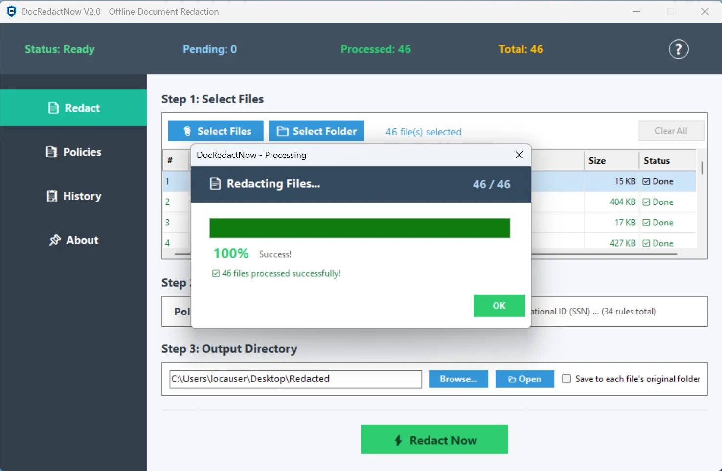 DocRedactNow screenshot 2: Document Redaction Software for Windows