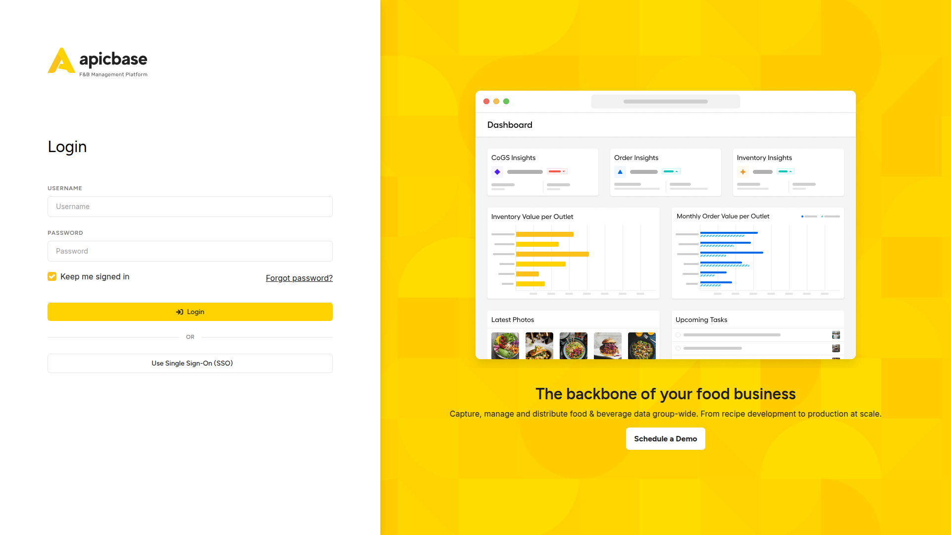 Apicbase homepage