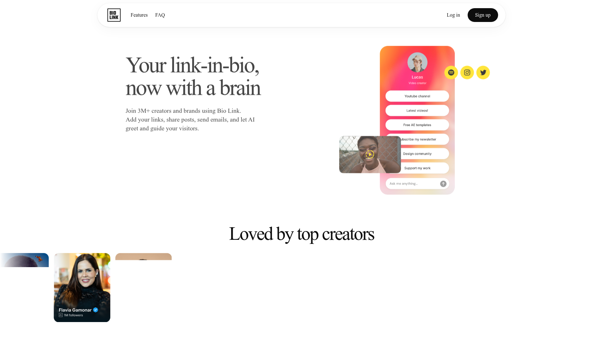 Bio.link homepage