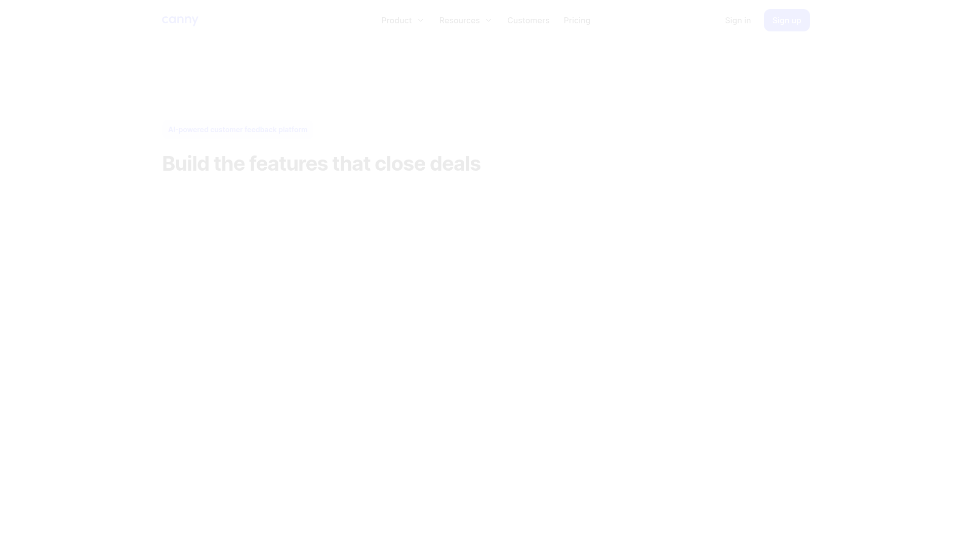 Canny homepage