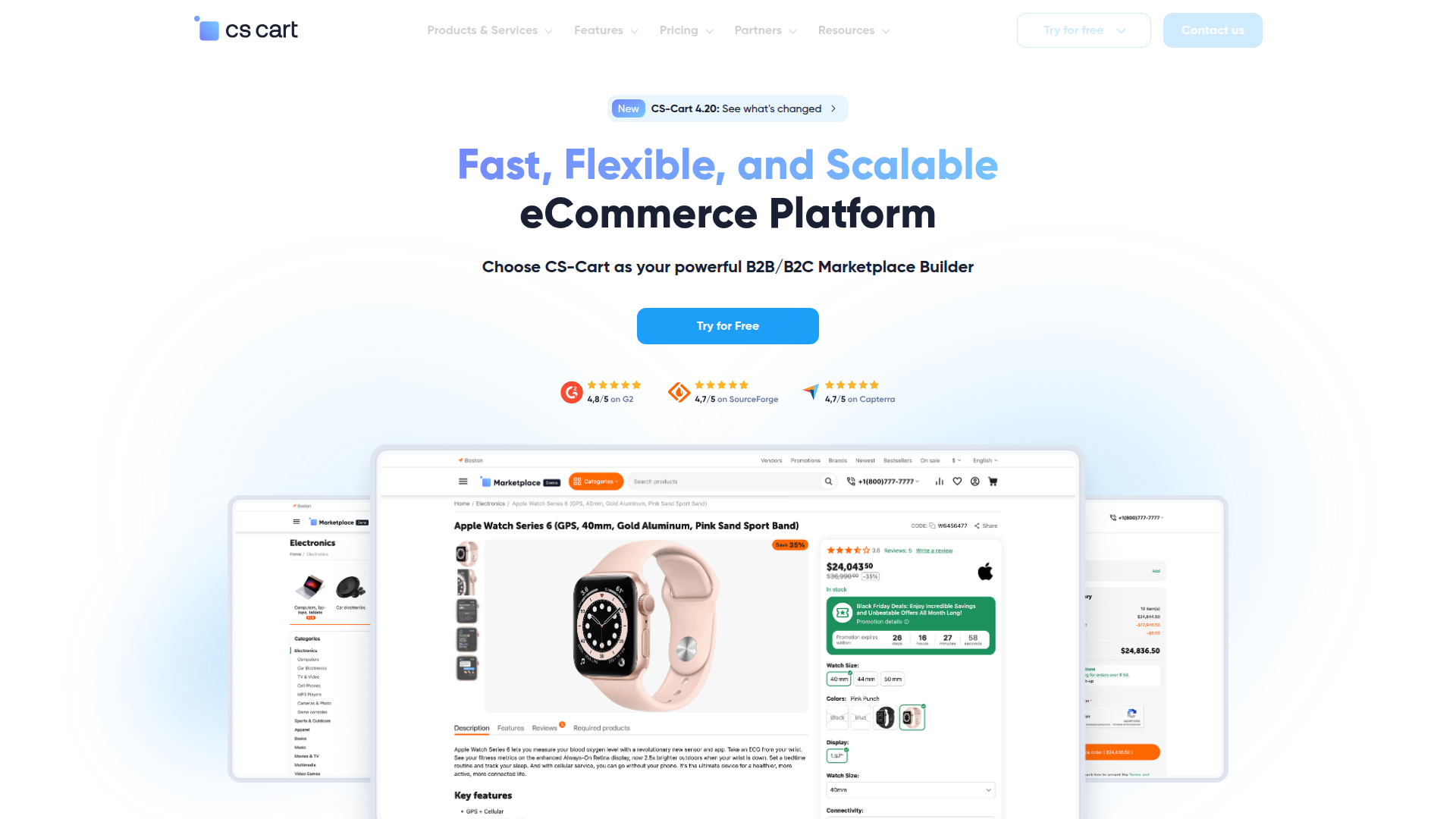 CS-Cart homepage