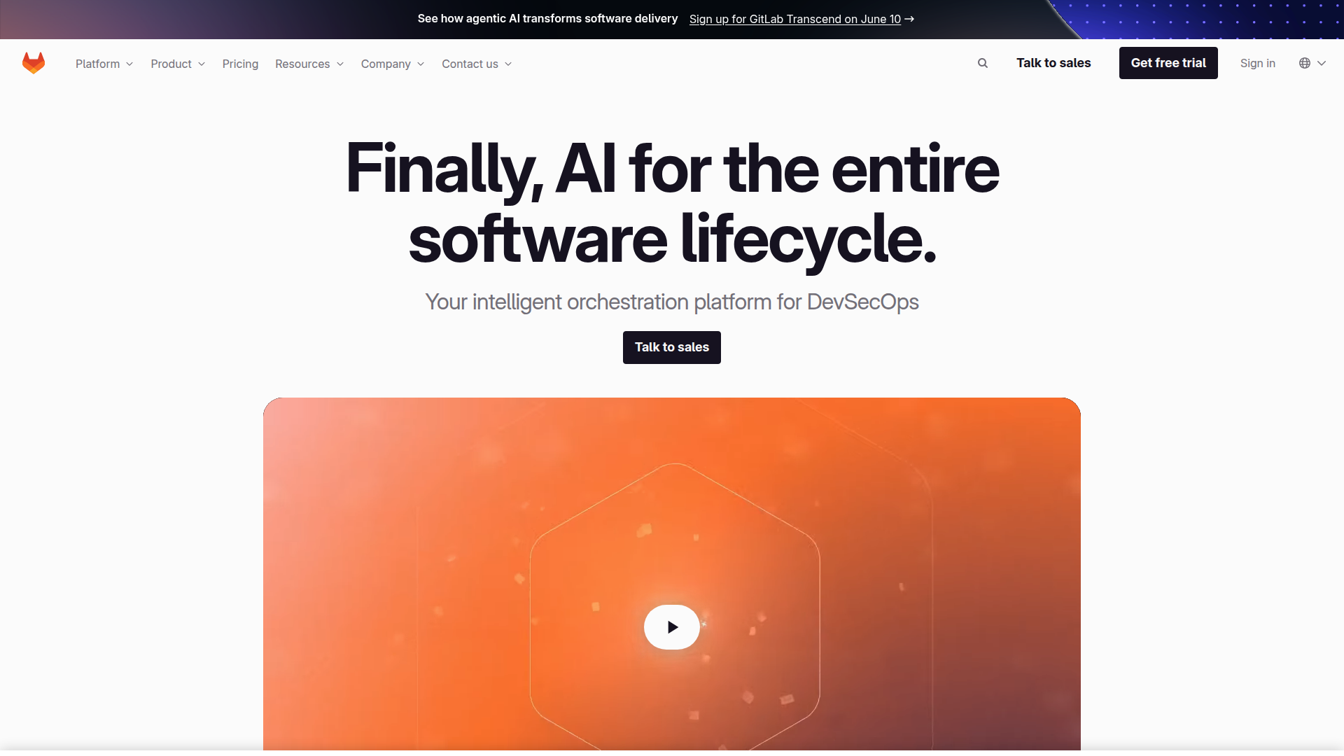GitLab homepage