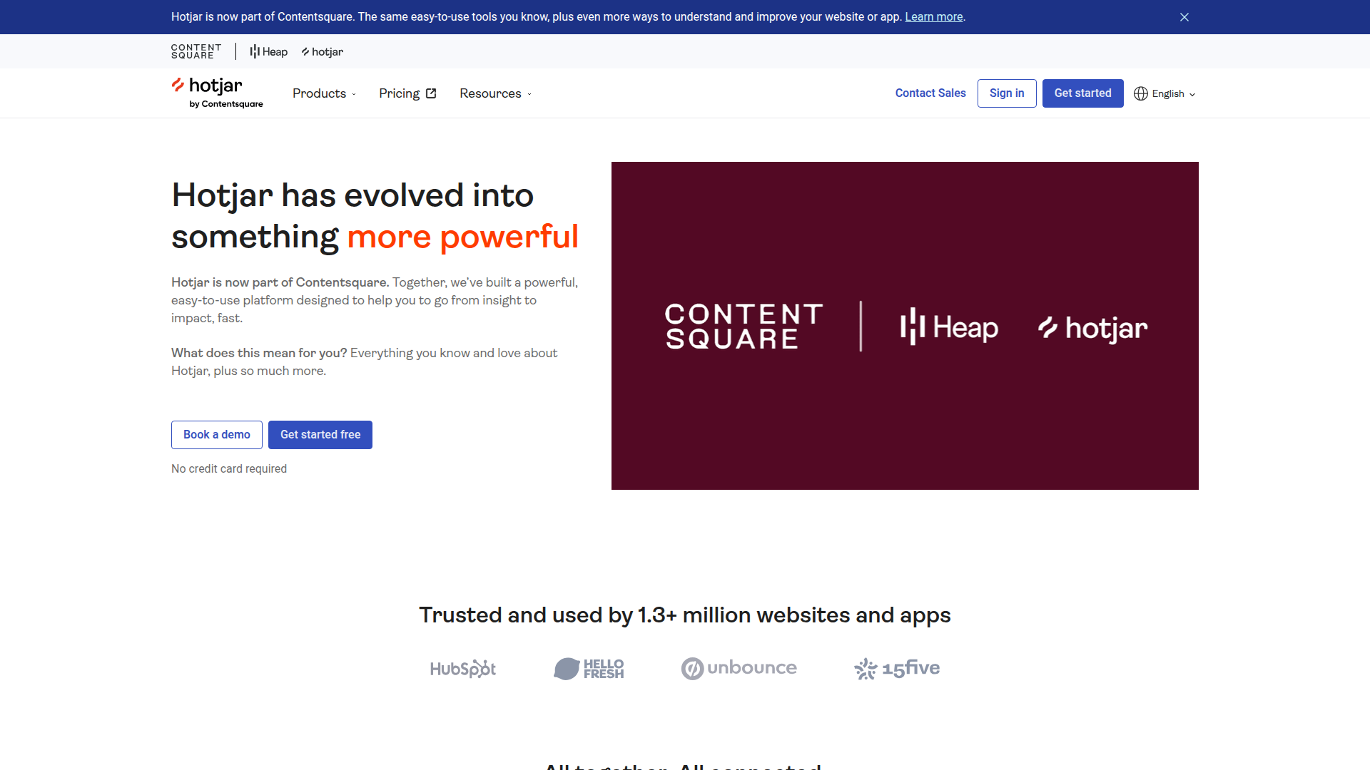 Hotjar homepage