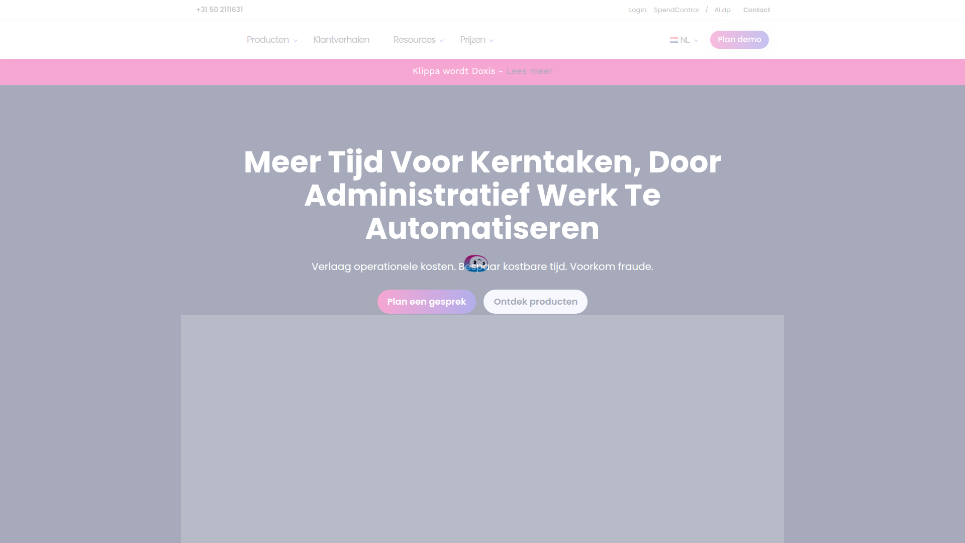 Klippa homepage