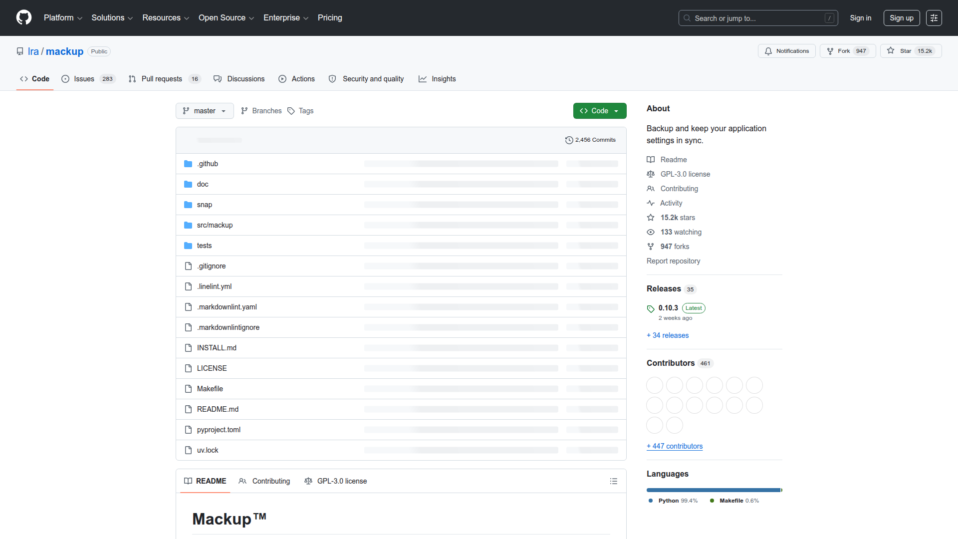Mackup homepage