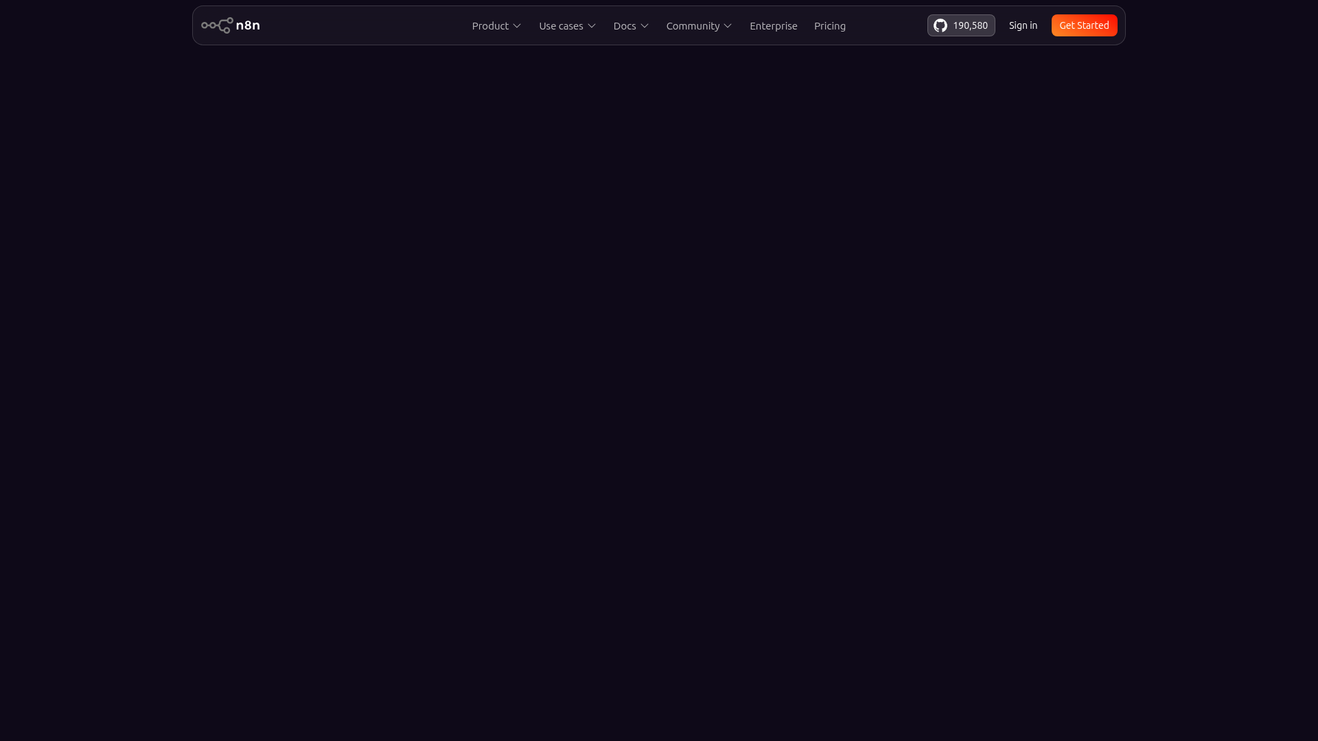 n8n homepage